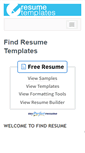 Mobile Screenshot of findresumetemplates.com